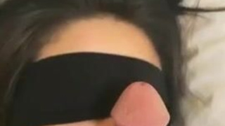Deepthroat Blowjob Blindfolded GIF