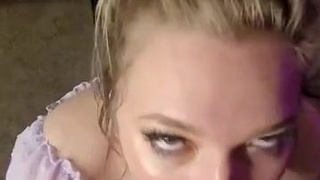 Tongue Fetish Deepthroat Blowjob Blonde Amateur GIF