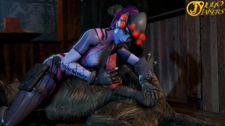 Widowmaker sucks big pog denis until he cums