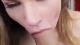 Deepthroat Blowjob Blonde GIF